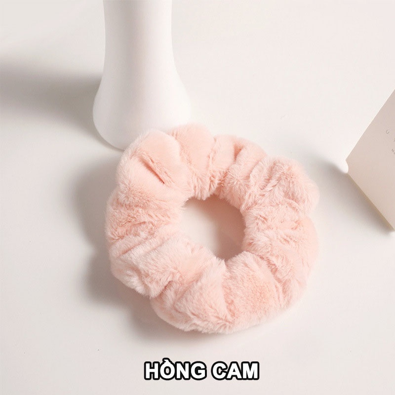 Dây cột tóc Scrunchies lông nhung siêu mềm