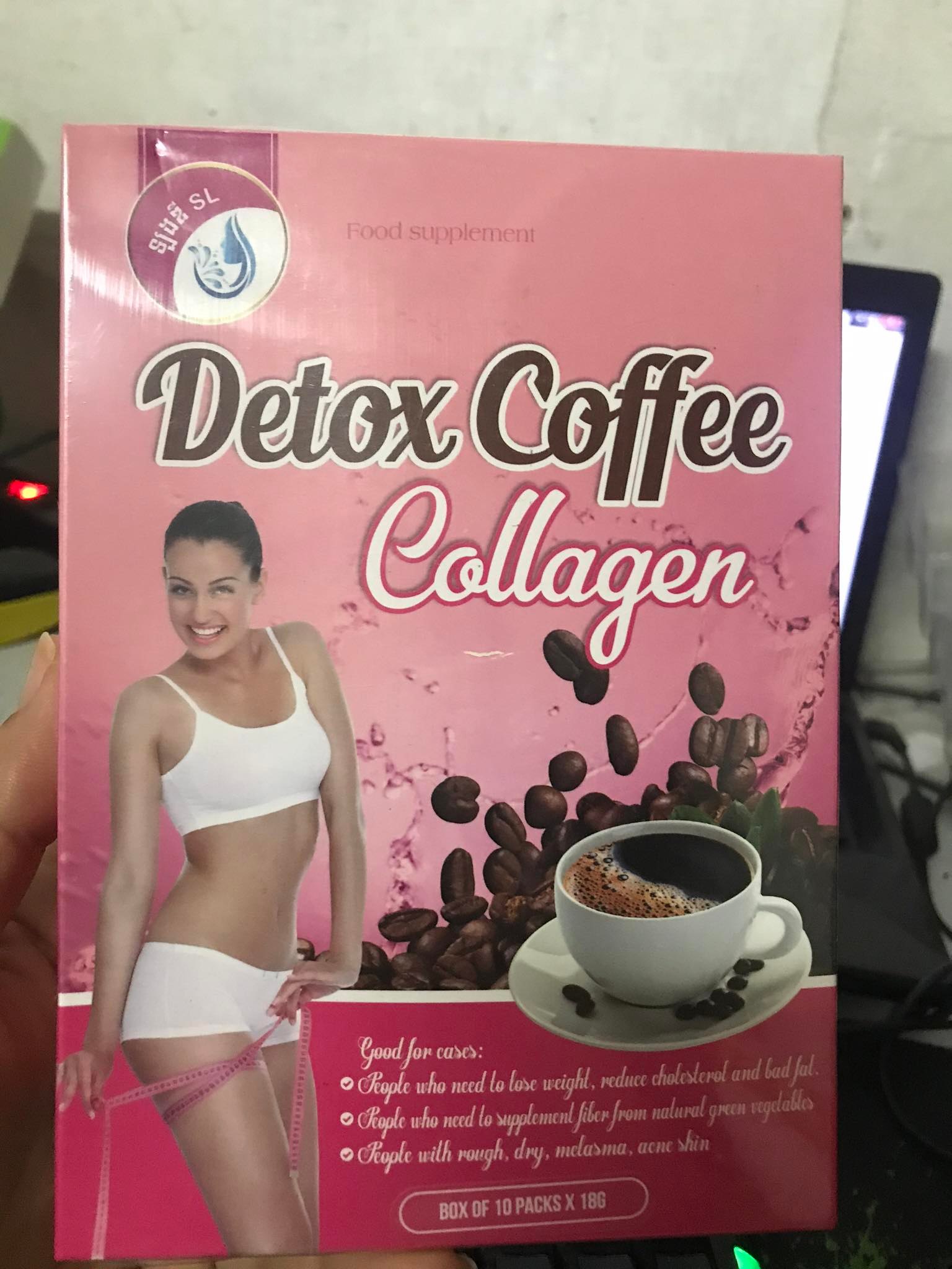 Detox Coffee Collagen - Đánh Bay Mỡ Thừa (Hộp 10gói)
