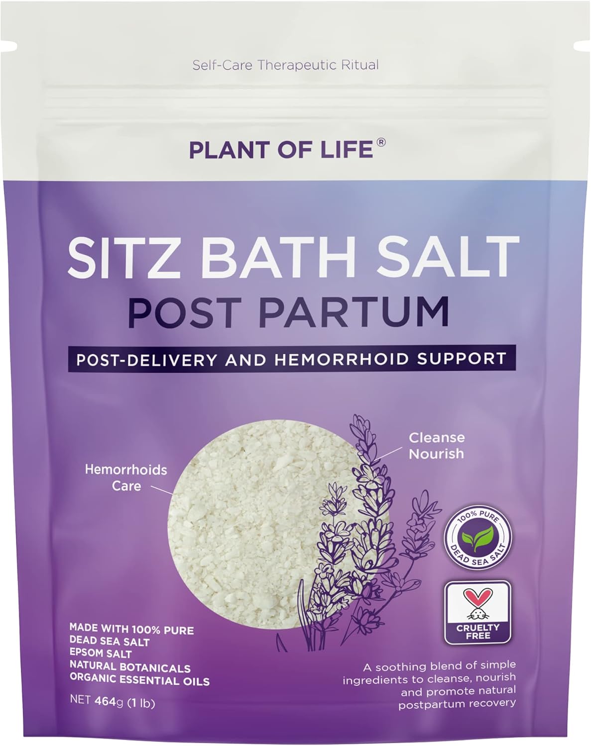 Sitz Salt PLANT OF LIFE Sitz Bath Salt - Postpartum Recovery Bath Soak - Made ...
