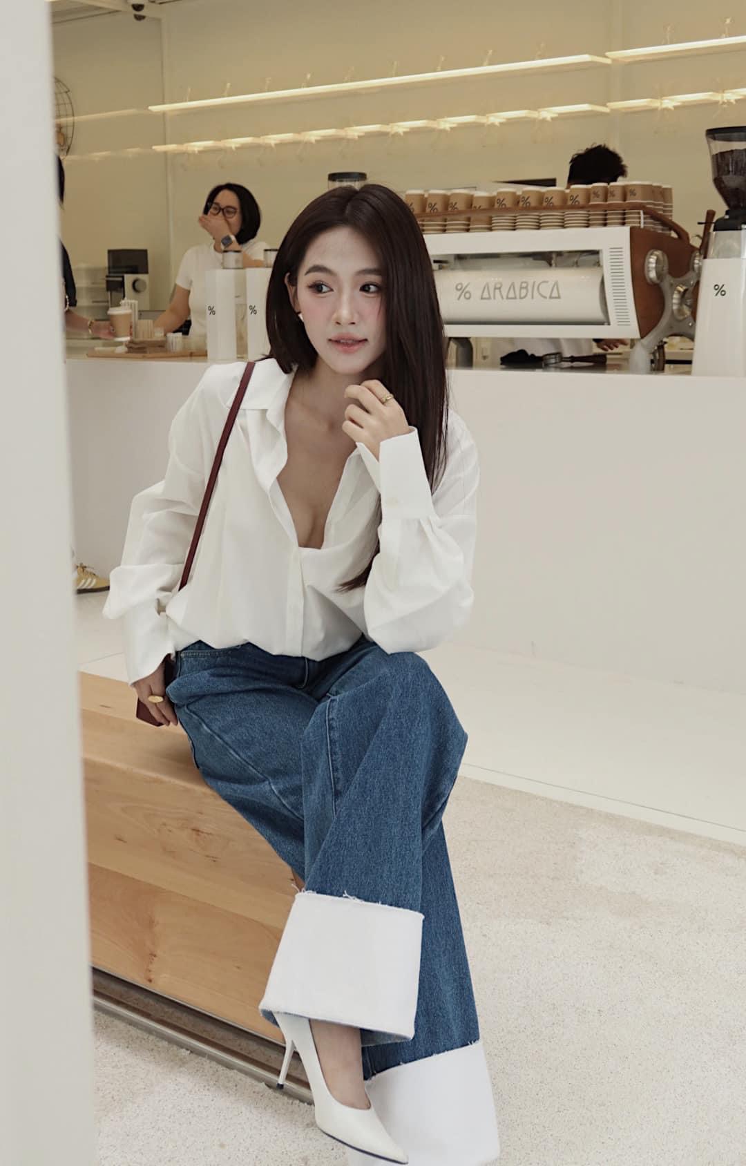 Quần jeans lật lai BASIC HEBE JEANS