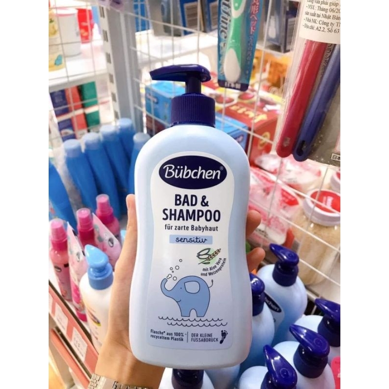 [Chính hãng Đức] Sữa tắm gội Bubchen Bad and Shampoo 400ml cho da nhạy cảm, cho bé