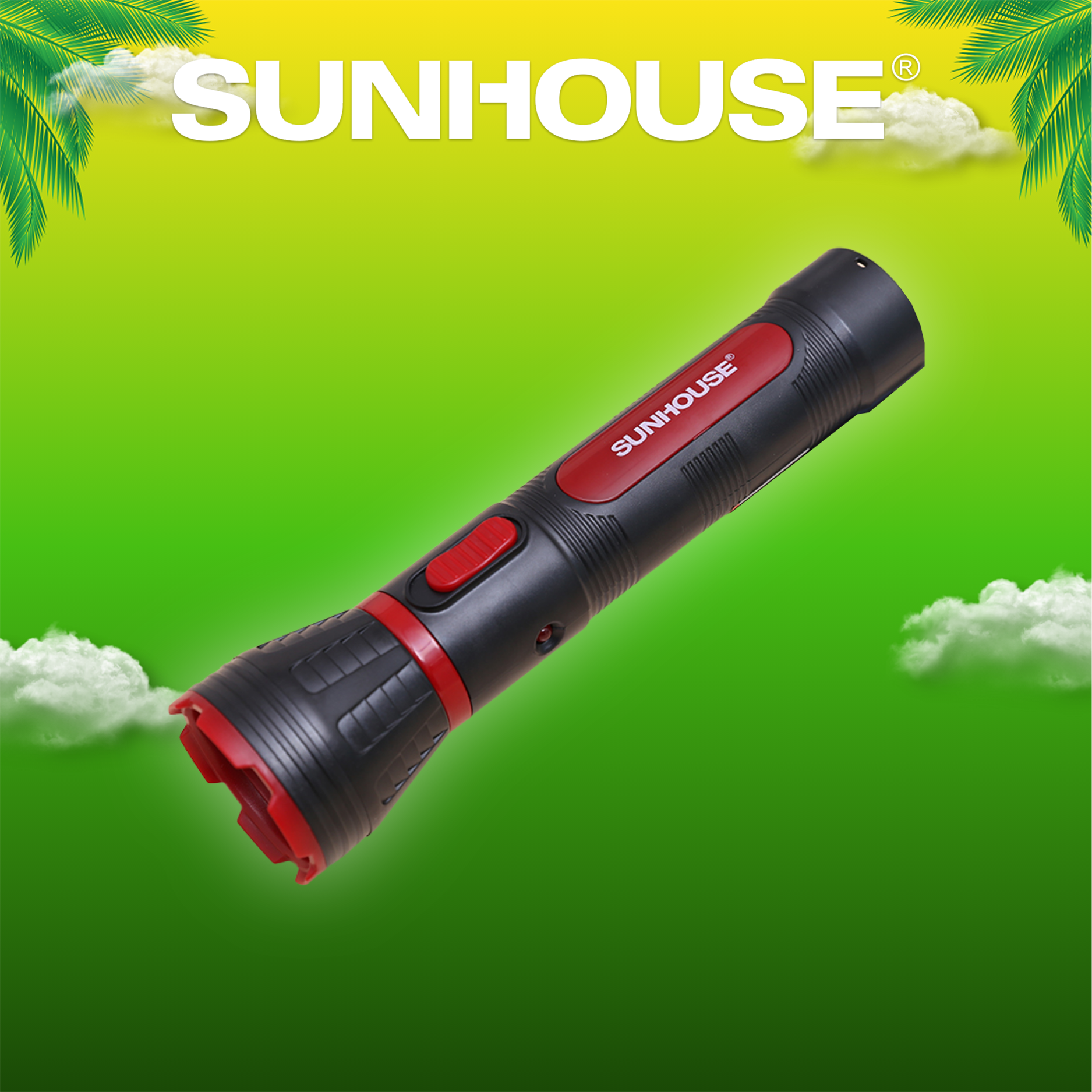 Đèn pin tay cầm sunhouse she-4111 - bảo hành chính hãng 12 tháng