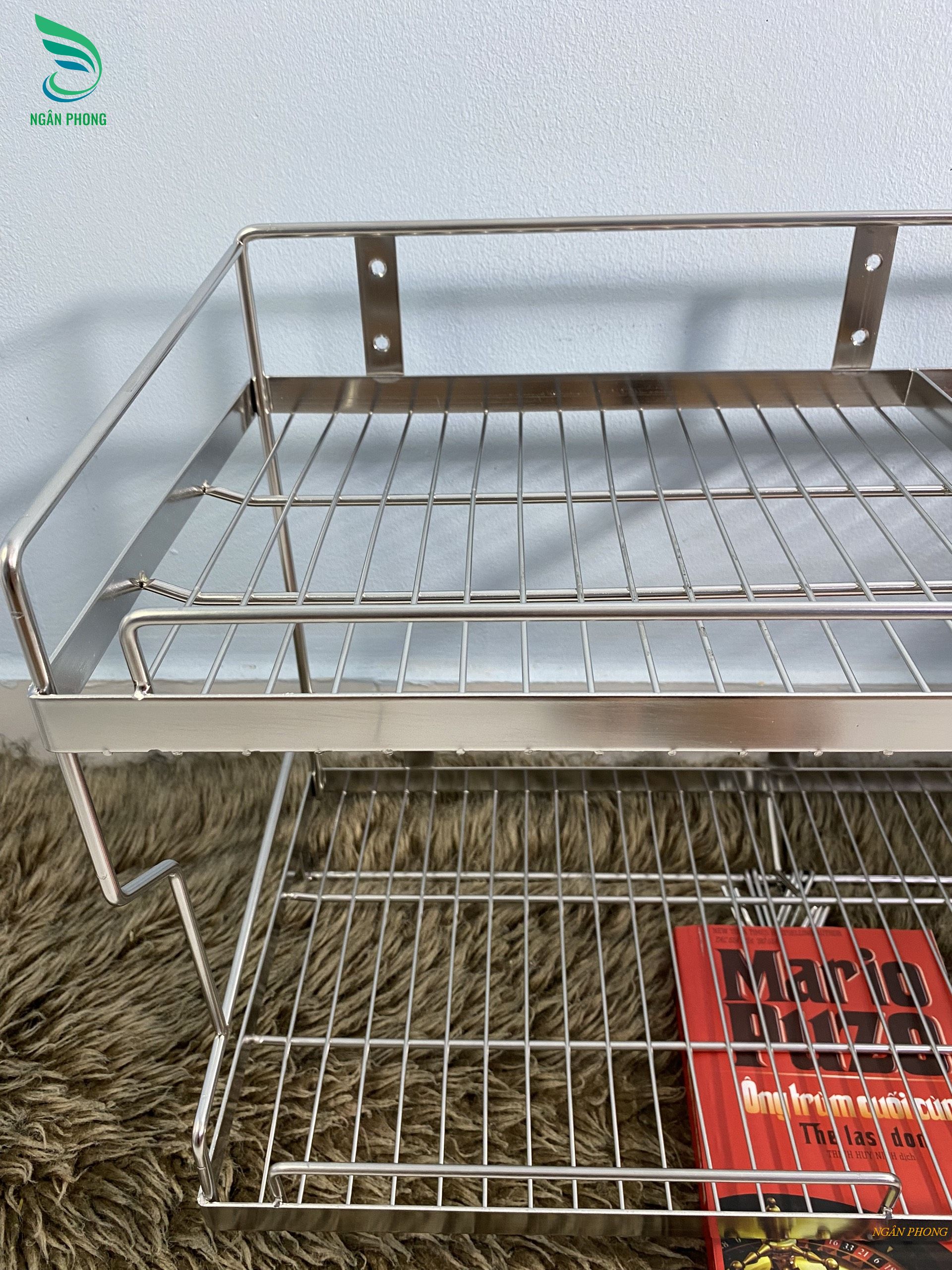 KỆ TREO TƯỜNG ĐA NĂNG CHÉN DĨA INOX 304