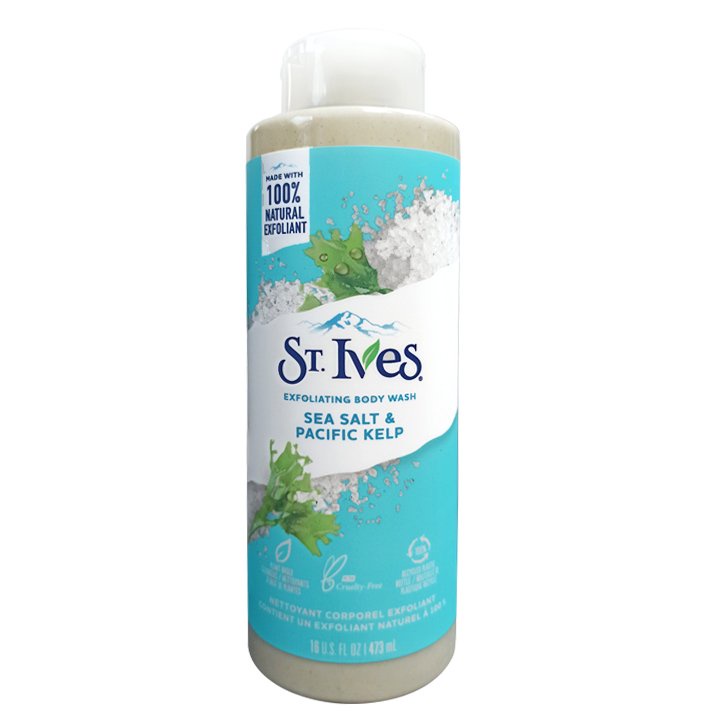 Sữa tắm tẩy tế bào chết St.Ives Muối Biển chai 473ml - dưỡng da trắng sáng, làm mịn da - st ives