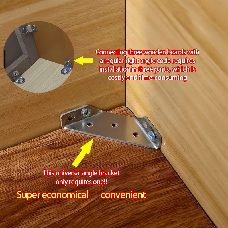 10pcs%20Universal%20Furniture%20Corner%20Connector%20Stainless%20Steel%20Corner%20Brace%20Heavy%20Duty%20Angle%20Shelf%20Brackets%20For%20Wood%20JUE%20-%20Image%202