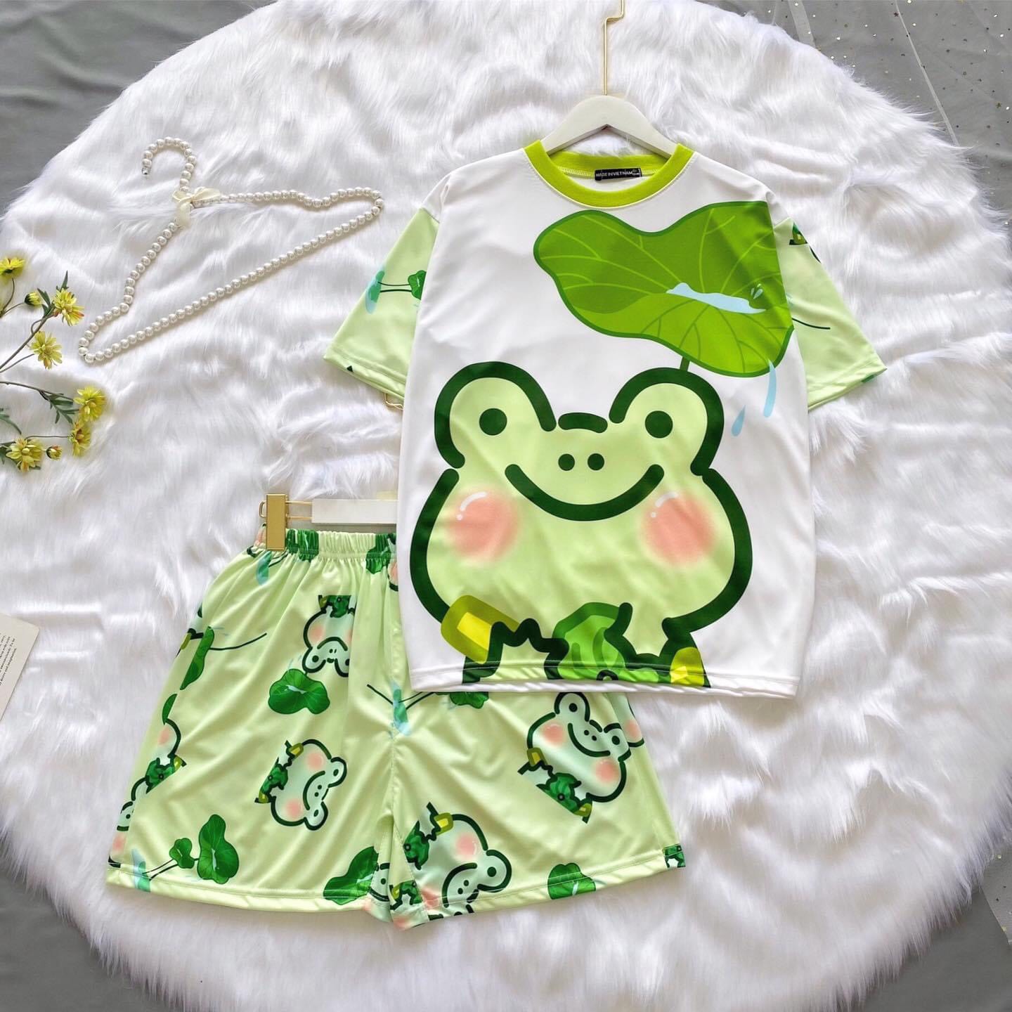 Đồ bộ hoạt hình, Set thể thao 2 món NHIỀU MẪU BST 04 Pika Fashion Freesize đến 65kg, Đồ mặc nhà nam nữ đều mặc được