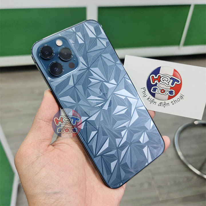 Miếng dán mặt lưng 3d vân kim cương iphone 12 pro max / 12 pro / 12