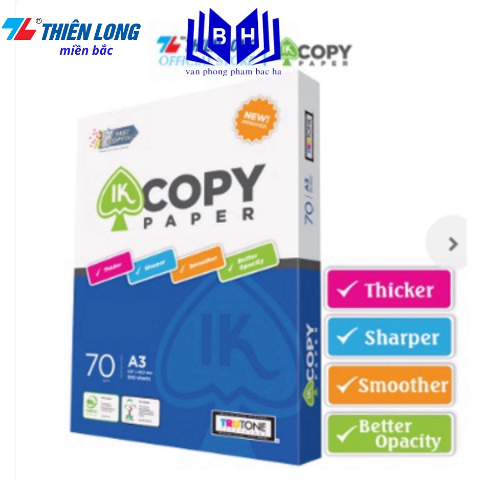 Ram giấy A3 70 gsm IK Copy (500 tờ)