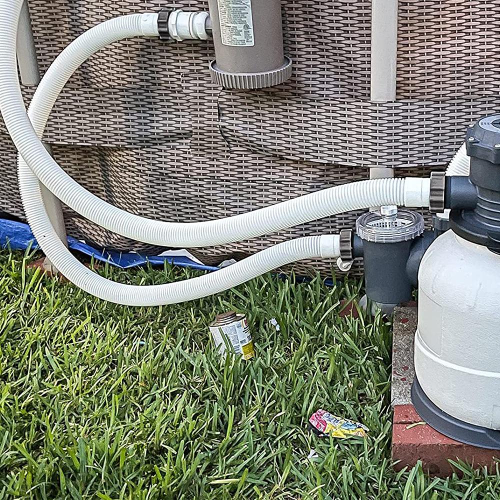 150cm Thread Connection Pump Hose with Type B Adapter Pool Sand Filters Hose Replacement Leakproof Easy To Install Accessories for INTEX