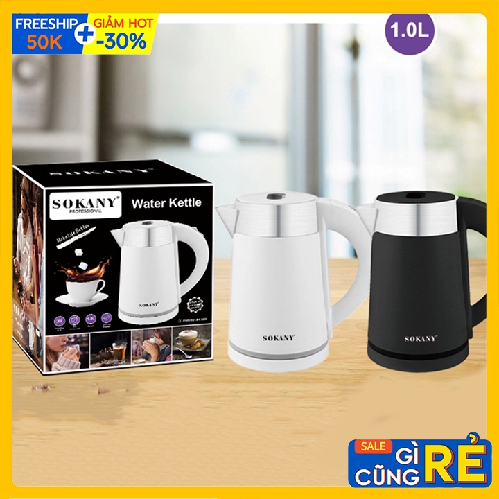 Ấm siêu tốc, bình đun nước sokany 1l
