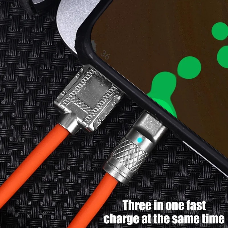 Micro USB Cáp sạc nhanh 120W 6A Hợp kim kẽm cáp điện thoại di động dây cho Samsung dữ liệu Android Xiaomi Redmi