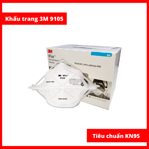 Khẩu trang kn95 3m 9105 chống bụi và virus - tiêu chuẩn n95