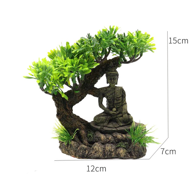 Tượng Phật thiền trang trí bể cá, bể bán cạn, bể thủy sinh Mô hình trang trí