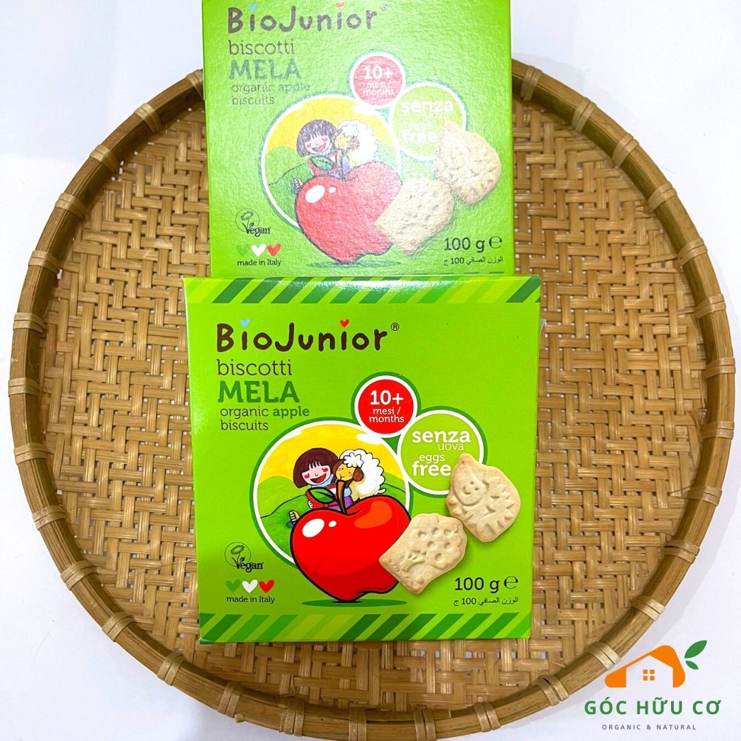 Bánh ăn dặm hữu cơ cho bé BioJunior Organic Vị Táo, hộp 100g - Goc Huu Co thumbnail