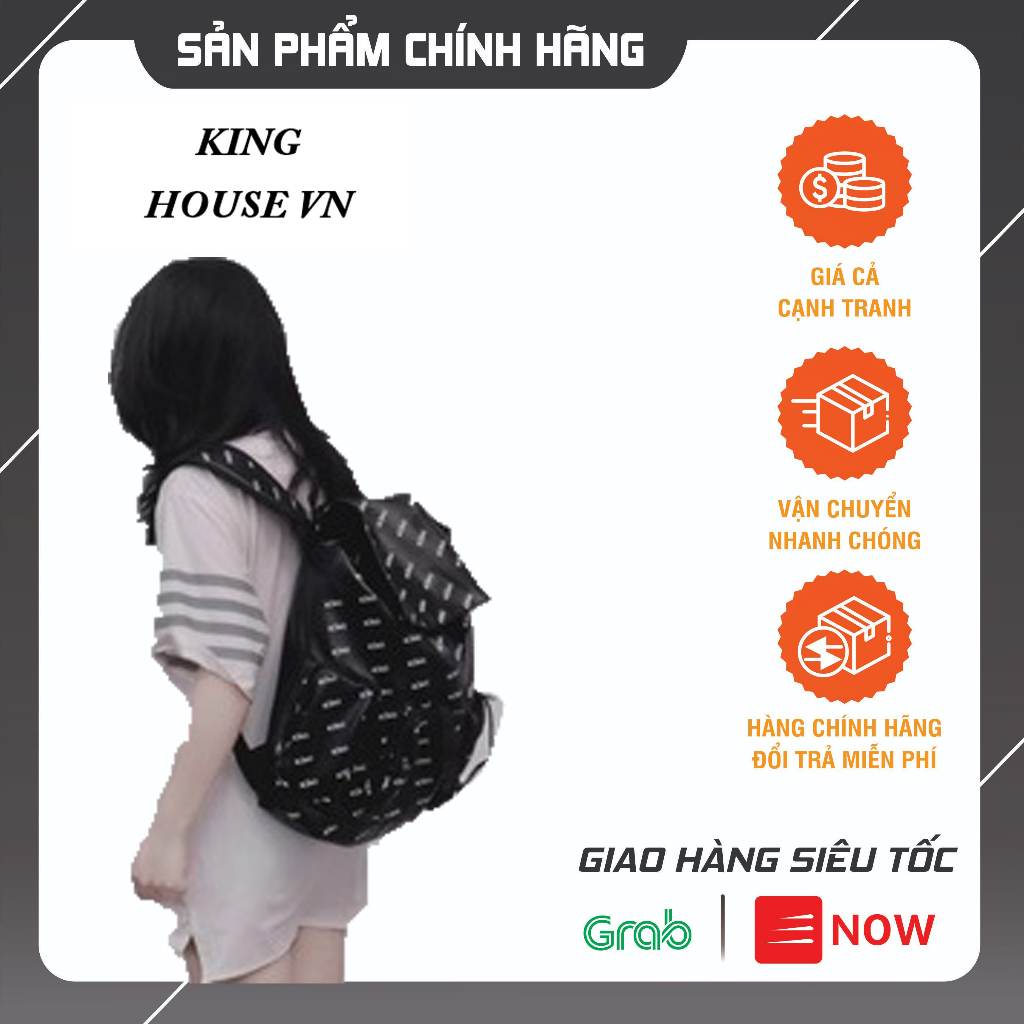 [VOUCHER 8%]Balo Da Backpack Unisex Chống Nước Balo Backpack King-Màu Đen 02
