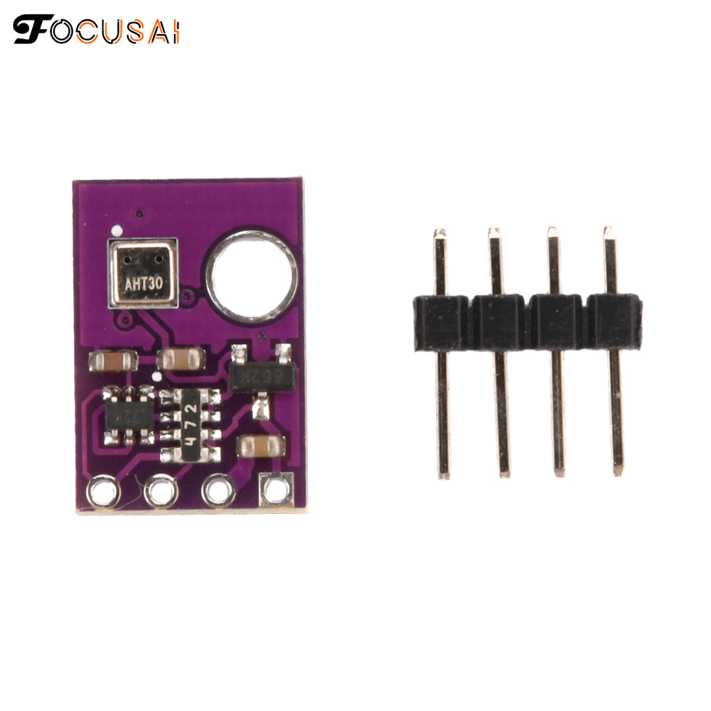 FocusAi AHT30 Temperature and Humidity Sensor Measurement Module I2C Communication DC 2.0-5.5V High-Precision Probe AHT20 Upgraded Version