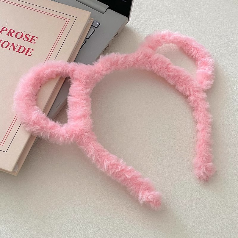 Korean Plush Bear Headband Cute Hair Band Head Hoop