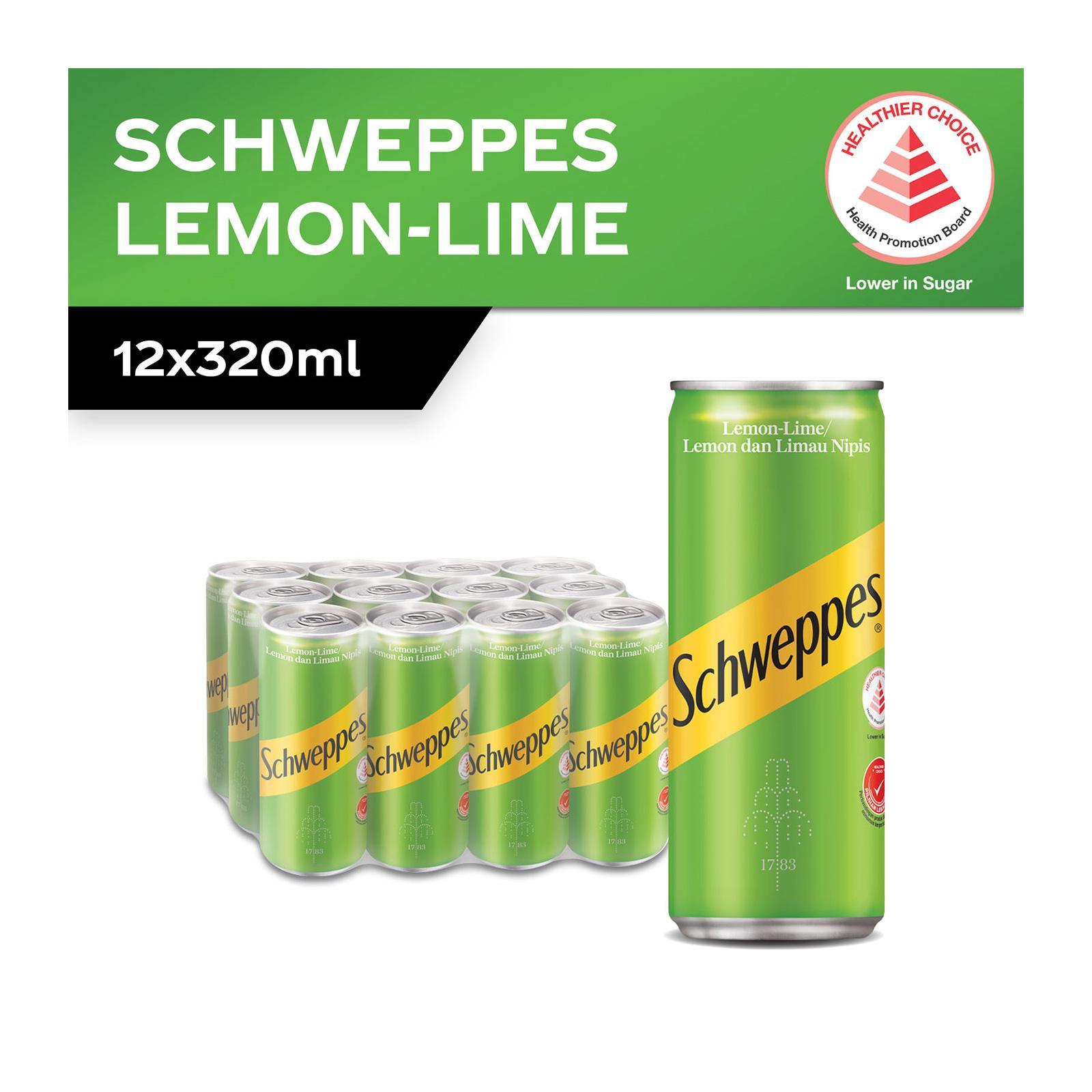 Schweppes Lemon Lime 12 X 320ml Lazada Singapore 1412