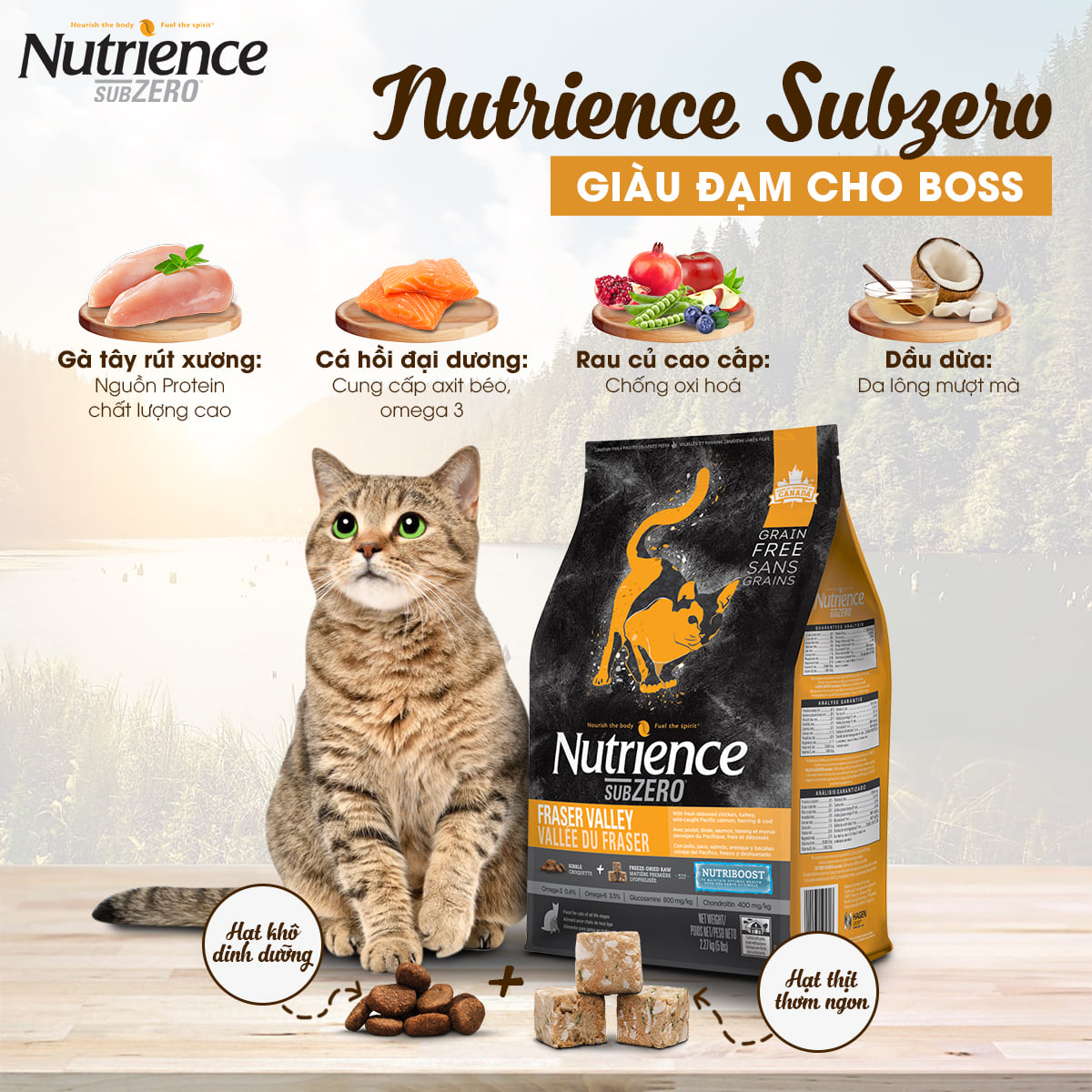 [Chiết 500G] Hạt NUTRIENCE SUBZERO (GRAIN FREE) Cho Mèo Mọi Lứa Tuổi - [Nông Trại Thú Cưng]