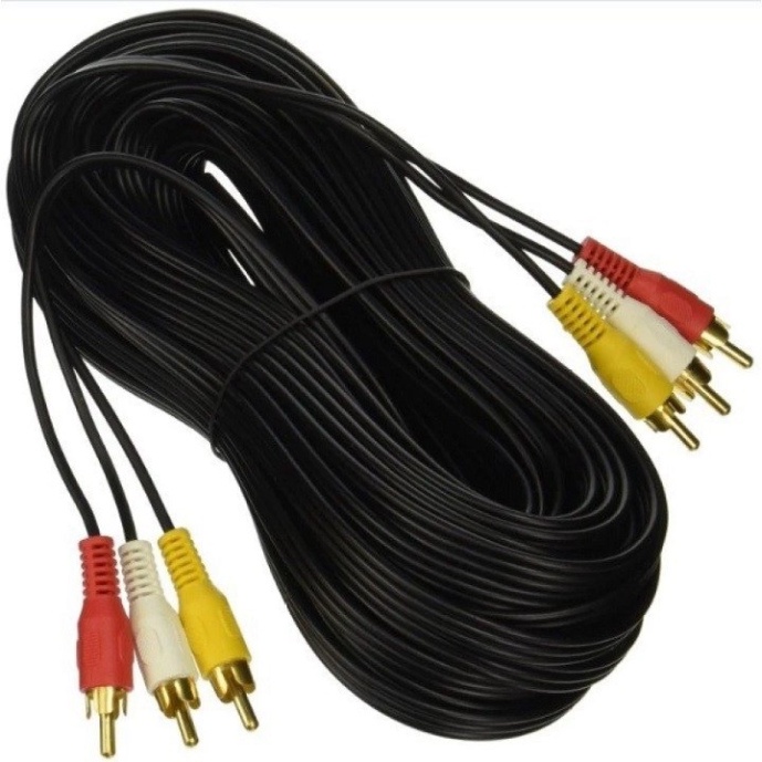 Cáp tín hiệu av 3 đầu hoa sen - dây nối av 3 ra 3 dài 1,5m - 3m - 5m-10m- 15m -20m