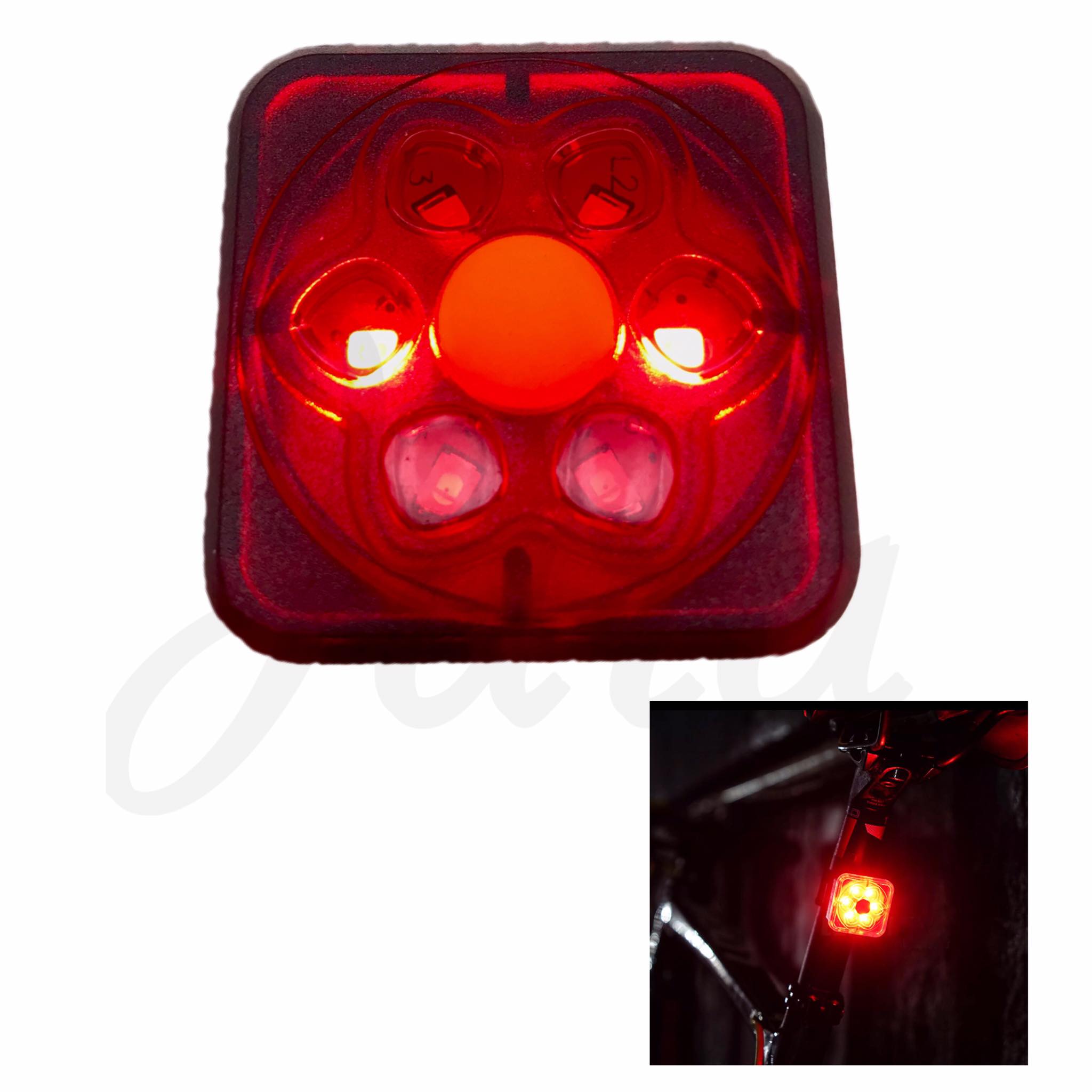 BAINBOW Square Bike Tail Light Bicycle USB Charging Taillight Mountain