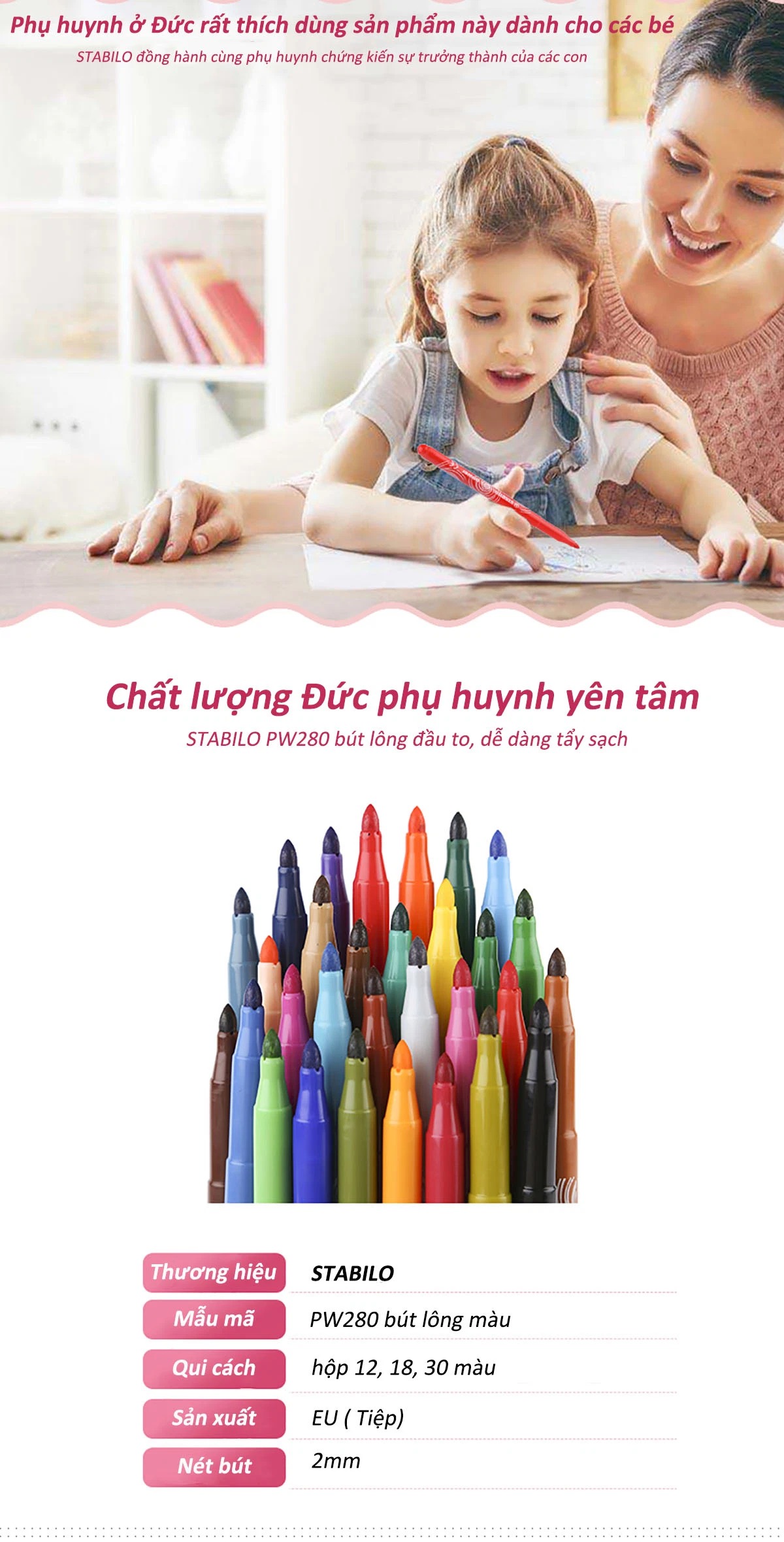 Bút Lông Đầu To STABILO - PW280