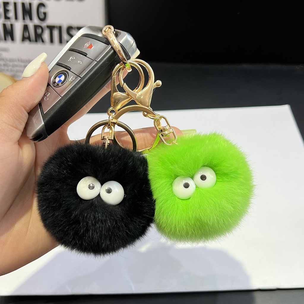 Móc khoá lông đoi mắt tròn