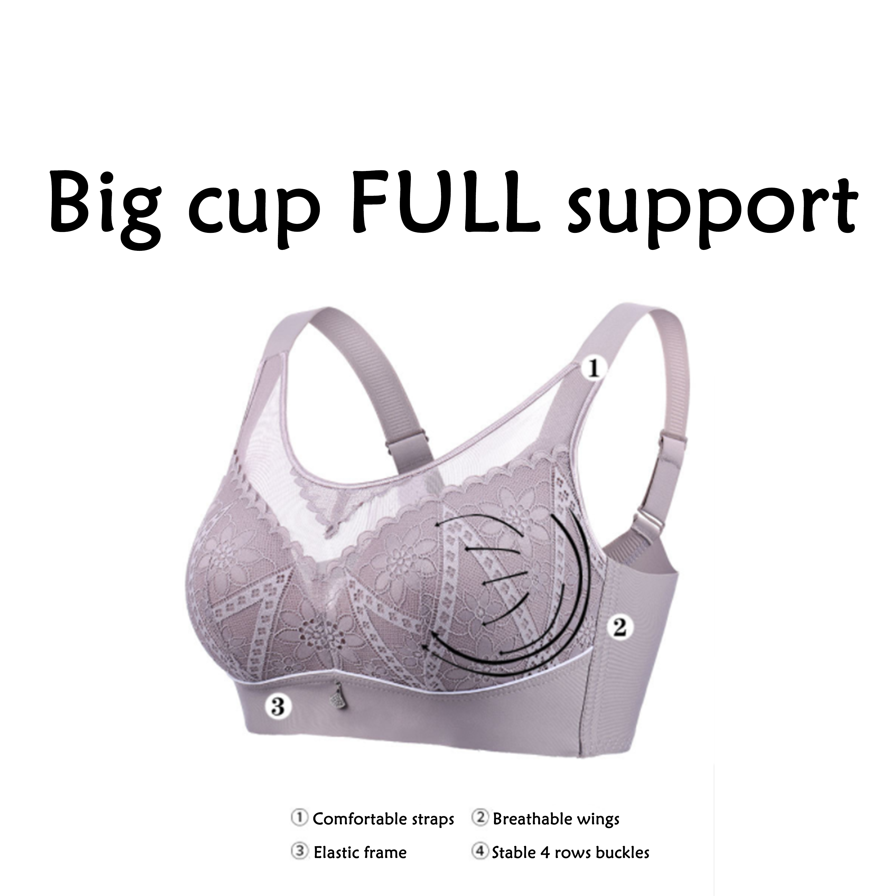 Quality Assurances】Plus Size 34-46 CUP B~D Thin Section Full Cup Latex Bra  Adjustable Type Anti-Sagging No Steel Ring Push Up Bra Women Lingerie Sexy  Underwear