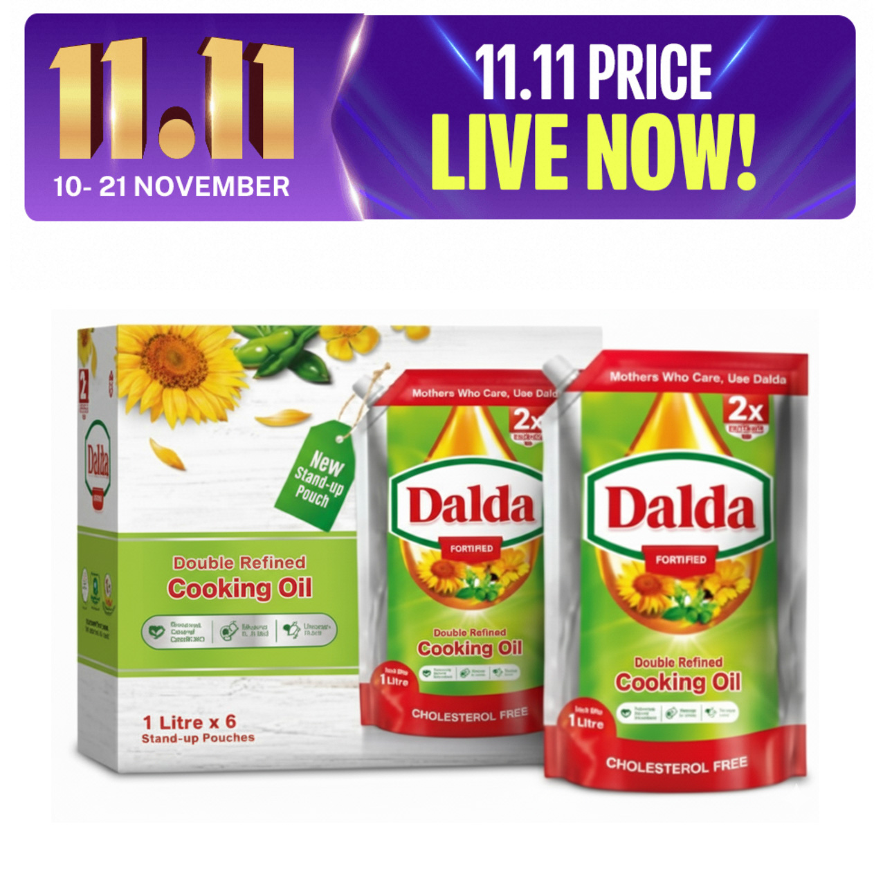 Dalda Cooking oil Stnd-Up pouch 1 x5