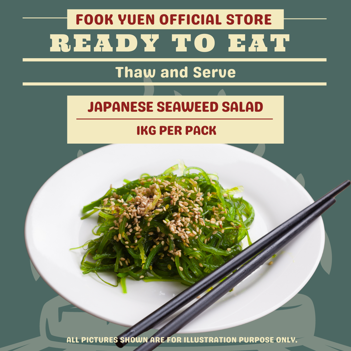 [FOOD YUEN] Chuka Wakame 500g / 1kg / 2kg / Japanese Seaweed Salad