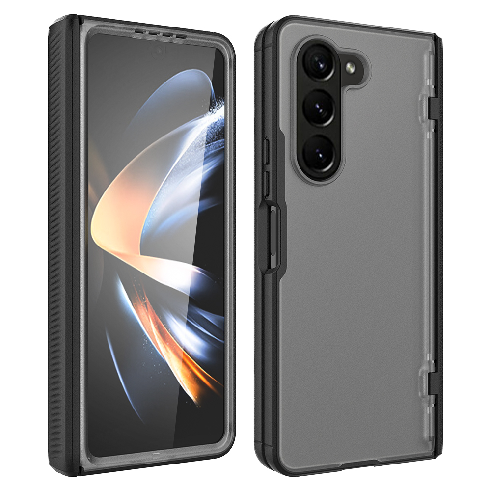 Acrylic TPU + PC Rõ Ràng Bản Lề Kết Nối Trường Hợp Đối Với Samsung Galaxy Z Fold5 Trường Hợp Chống Sốc Drop-Proof Chống-Vân Tay Điện thoại mờ Trường Hợp