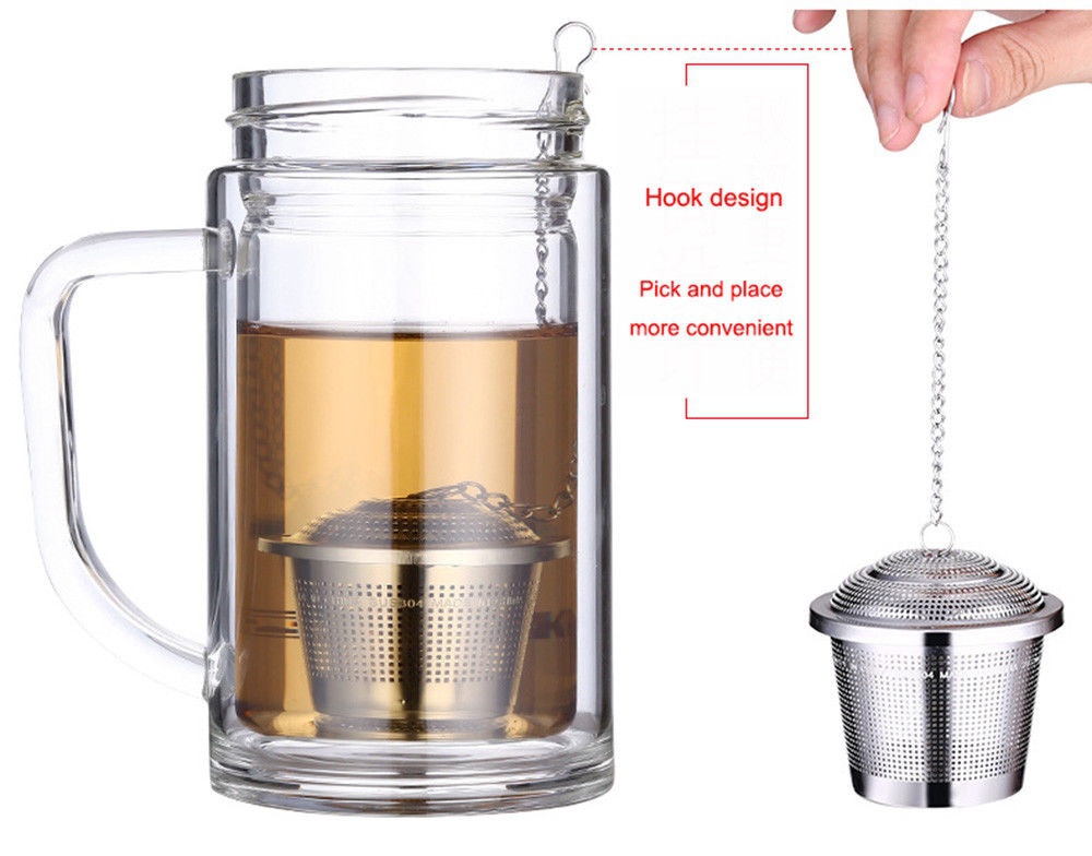 Dụng Cụ Pha Trà Bằng Thép Không Gỉ Dụng Cụ Lọc Bóng Trà Gia Vị Khóa Hình Cầu Dụng Cụ Lọc Lưới Phụ Kiện Nhà Bếp