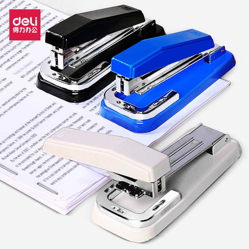 Máy bấm kim xoay 3 chiều deli 0414