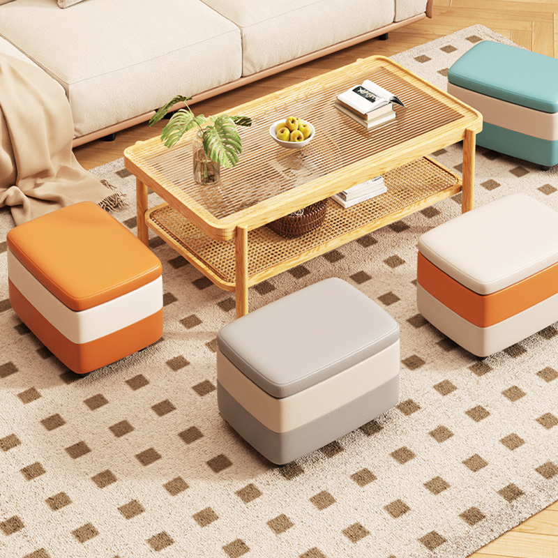 NFA Storage stool can be used for household shoe changing, storage box can accommodate people, storage, sofa stool, bed end storage, small stool for household use