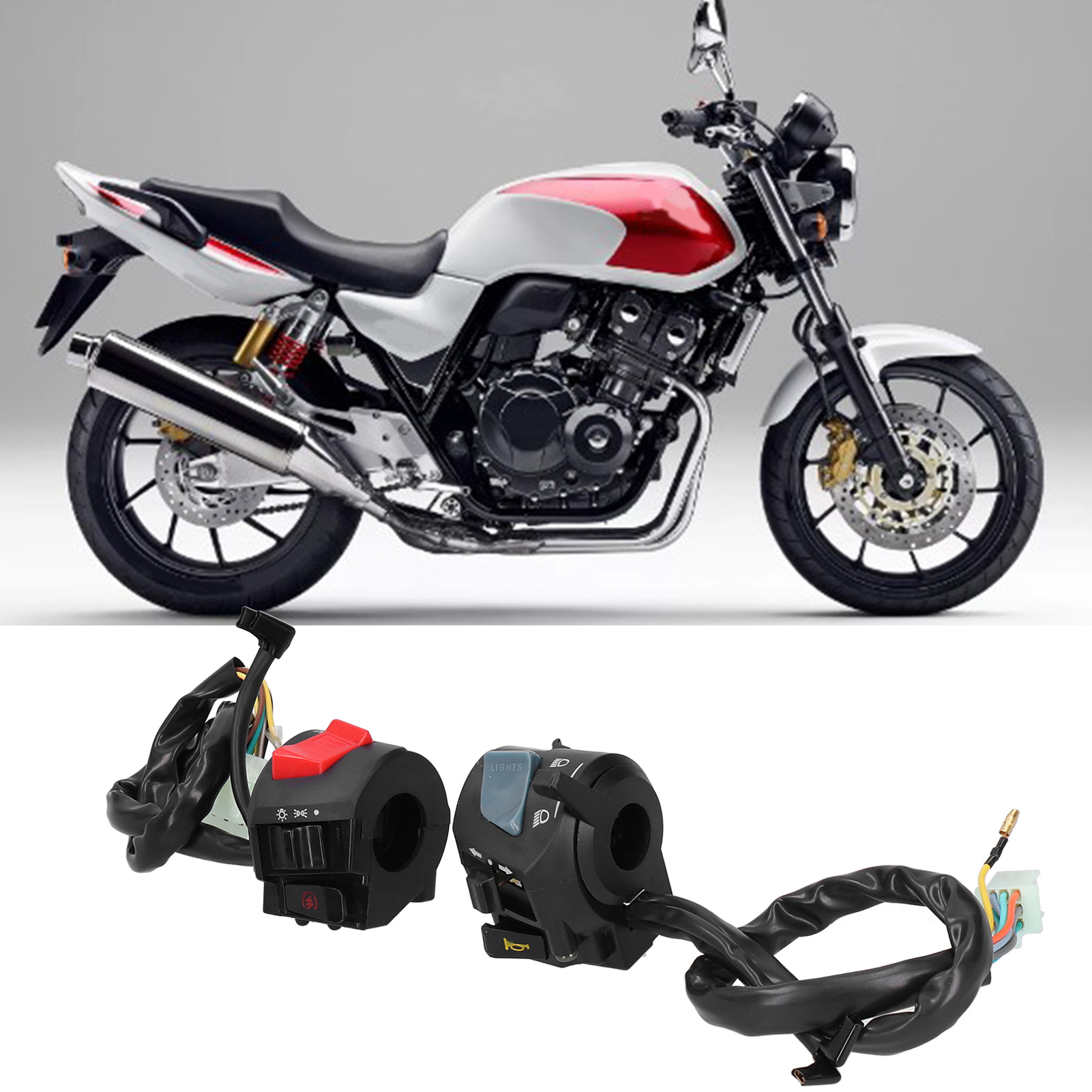 On Off Push Button Control the Headlight Headlight Switch Buckle Design Replacement for R Honda CB400 1992-1998