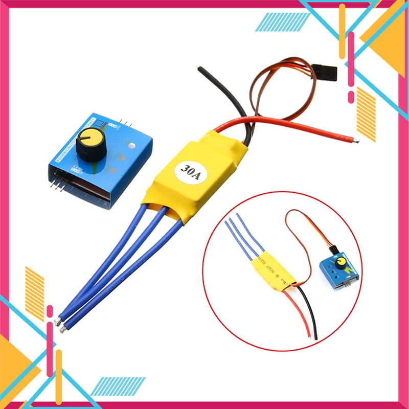ESC 30A 3 pha cho động cơ không chổi than + điều khiển tốc độc PWM