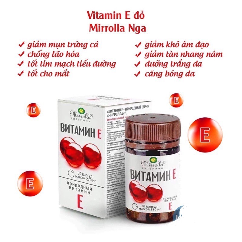 Vitamin E đỏ Nga 270mg - 400mg