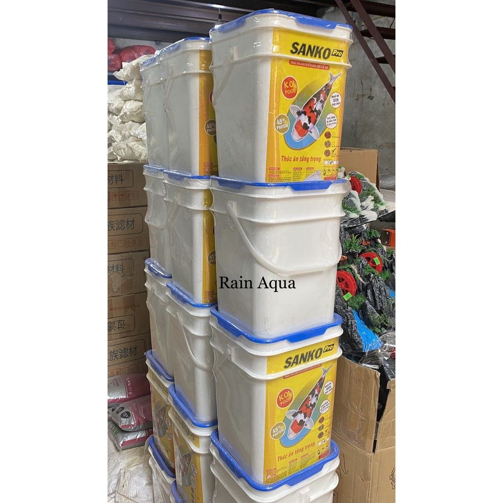 Thùng thức ăn cho cá - cám tăng trọng 5kg, 10kg dành cho cá koi sanko pro - hãng koi food giúp koi phát triển nhanh chóng.
