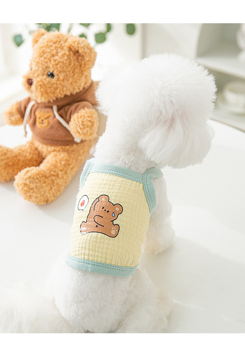 áo 2 dây in hình so cute cho chó mèo - T3 PETS SHOP