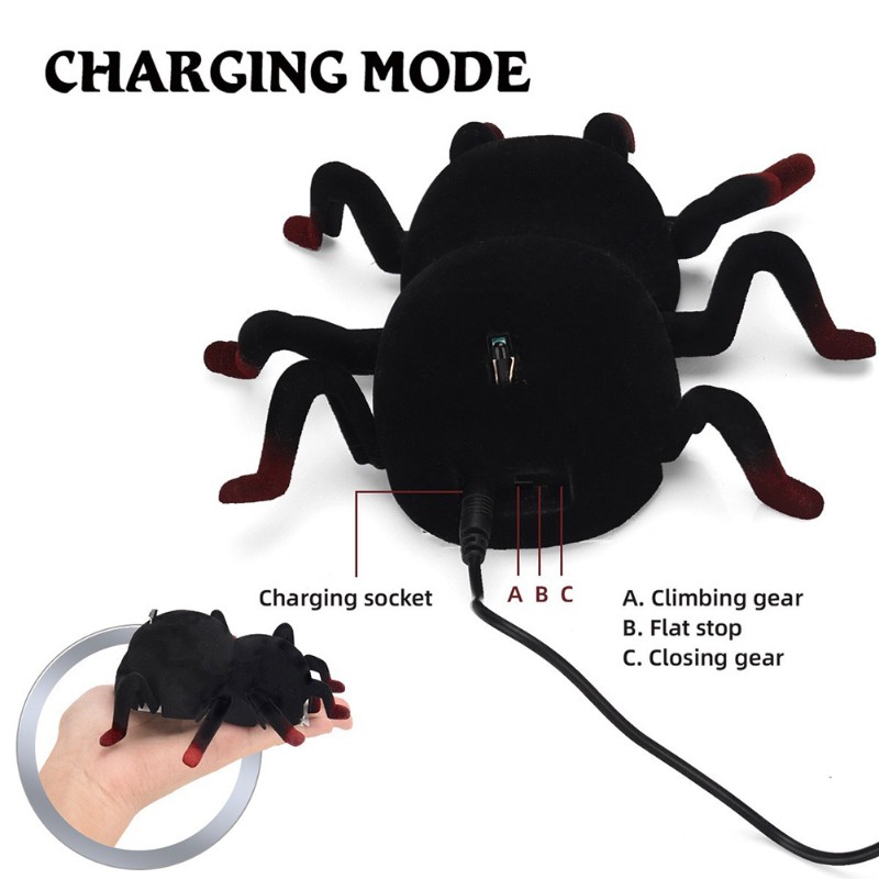 Tarantula Rccrawler RC Wall Crawler Tarantula Wall Toys, Rechargeable Wall Climbing Spider ...