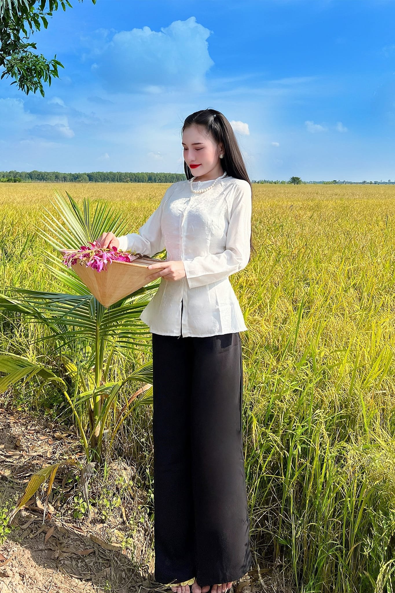 [BIGSIZE] SET ĐỒ LAM ÁO BÀ BA LỤA TẰM GÂN HOA FREESIZE DƯỚI 70KG