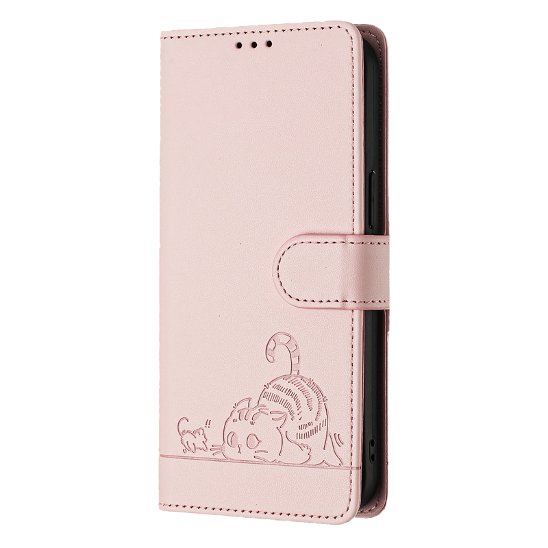 For Honor X9 X9A X9B X9C Flip Cover Cute Cat - Themed Embossed Patterns Foldable Stand RFID Shielding Protection For Honor 9X Back cover Phone Cases.
