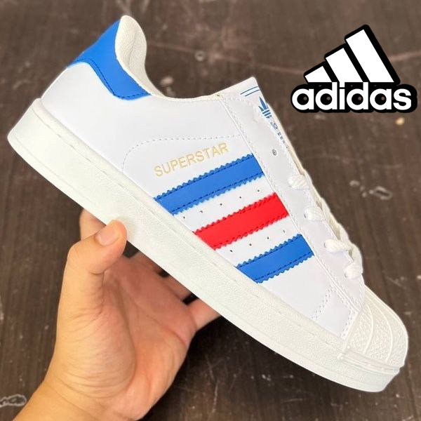 Adidas superstar outlet red white stripe