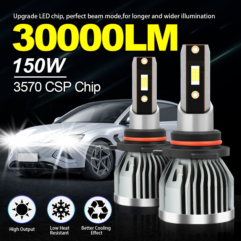TEENRAM%206000K%20White%20CSP%20Chip%20Turbo%20Lamp%2030000LM%20150W%20Canbus%209007%20H4%20H13%20LED%20Headlight%20H1%20H3%20H7%20H11%209005%209006%20High%20Low%20Beam%20-%20Image%204