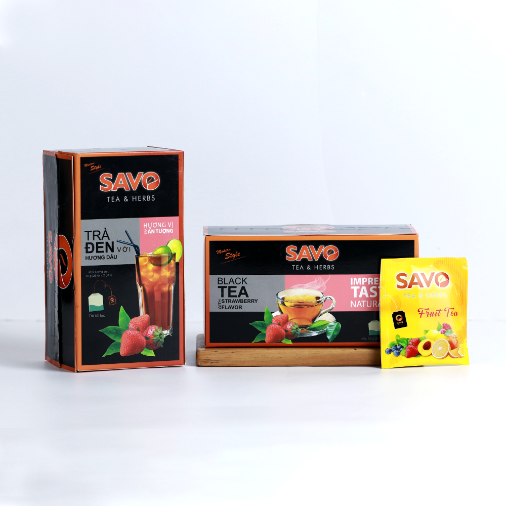 SAVO TRÀ TÚI LỌC - VỊ DÂU (Hộp 25 túi)
