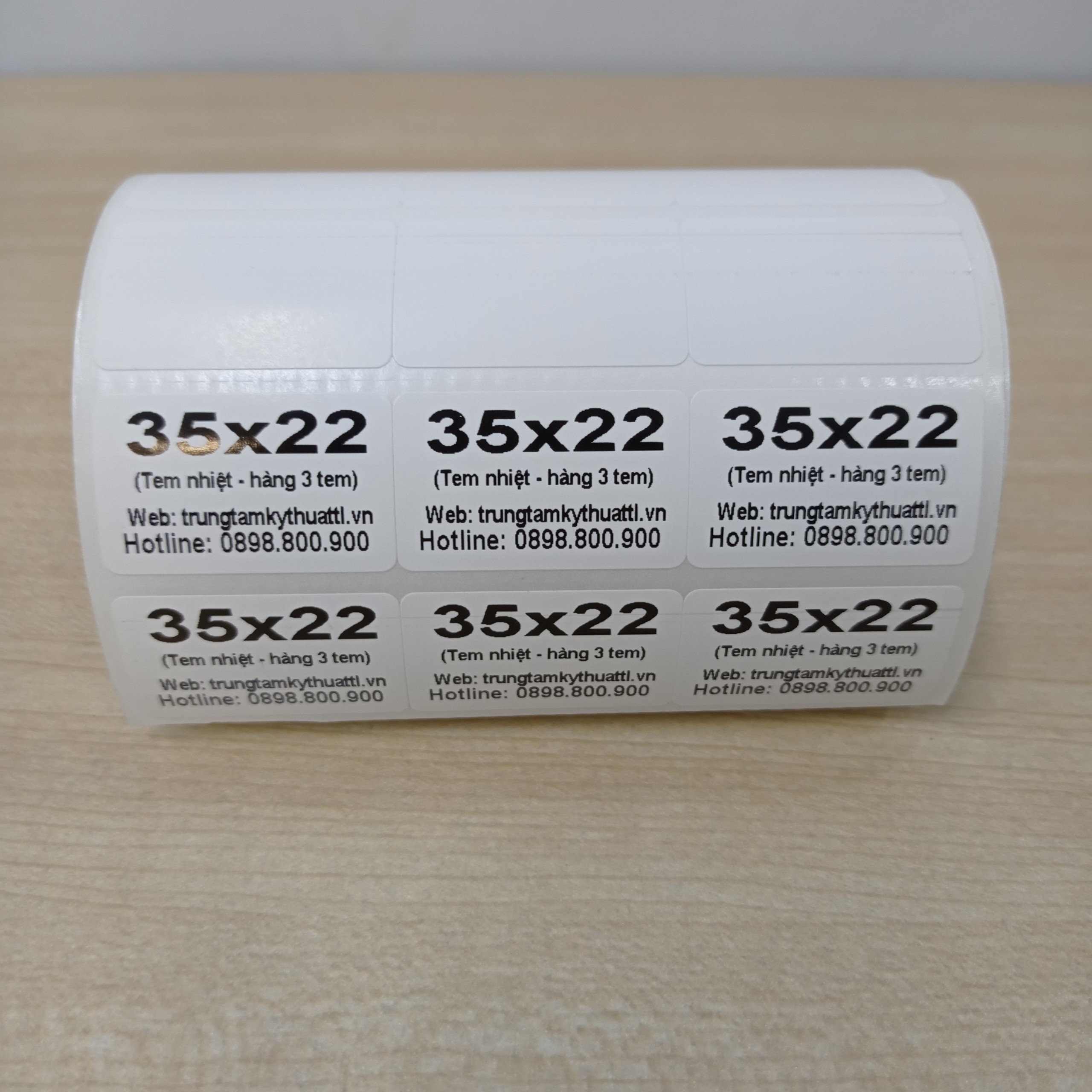 Decal nhiệt in mã vạch 3 tem 35x22mm