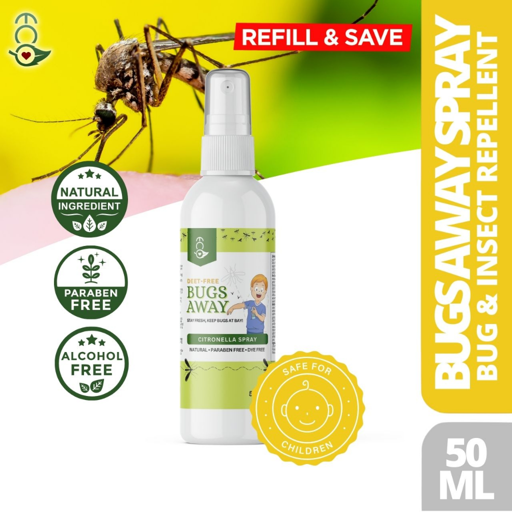 Eco Love Bugs Away with Moisturizer Citronella Spray Mosquito