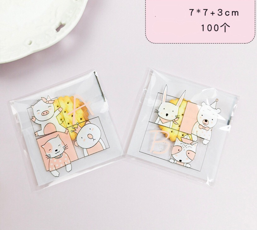 Túi dán đựng bánh kẹo 7x7 cm