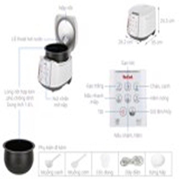 Nồi cơm điện tử Tefal 1.8 lít RK732168