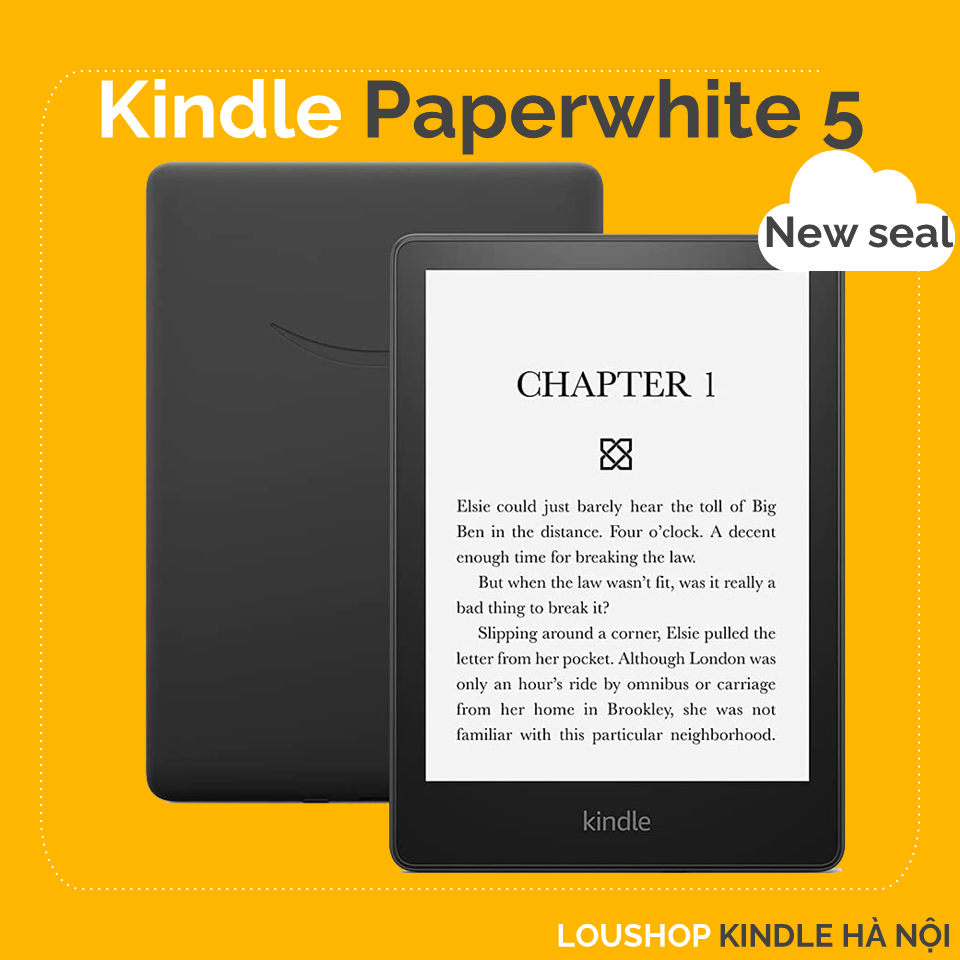 Máy đọc sách Kindle Paperwhite 5Kindle PPW5, màn hình eink, 6.8 inch 300PPI